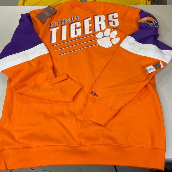 Clemson Tigers Mitchell & Ness Pullover Crewneck Sweatshirt - Picture 2 of 2